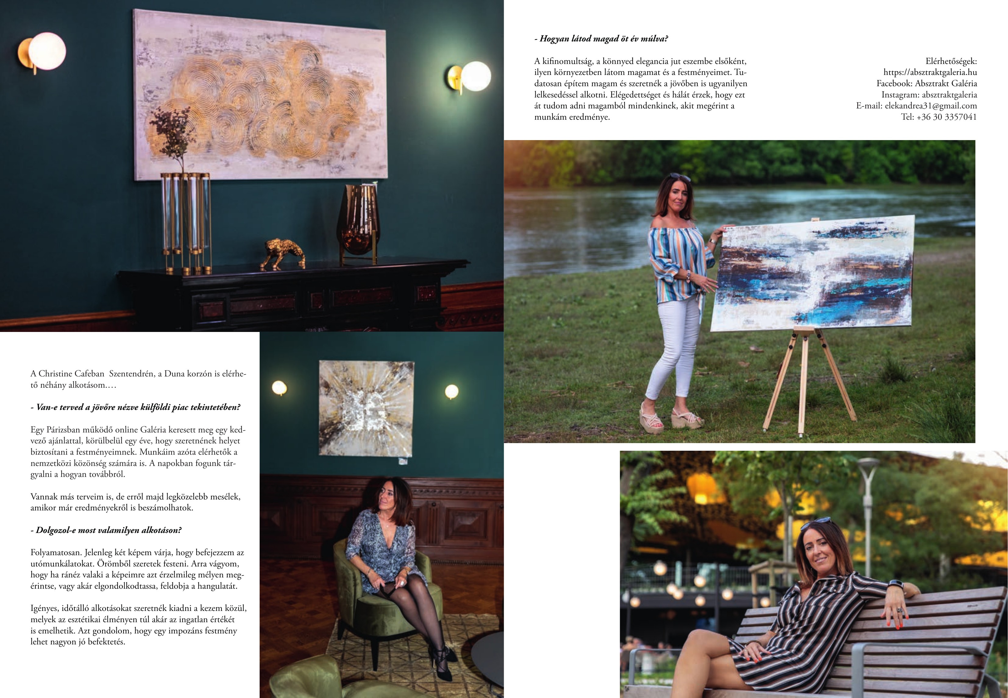 Kortárs absztrakt festmények enteriőrben